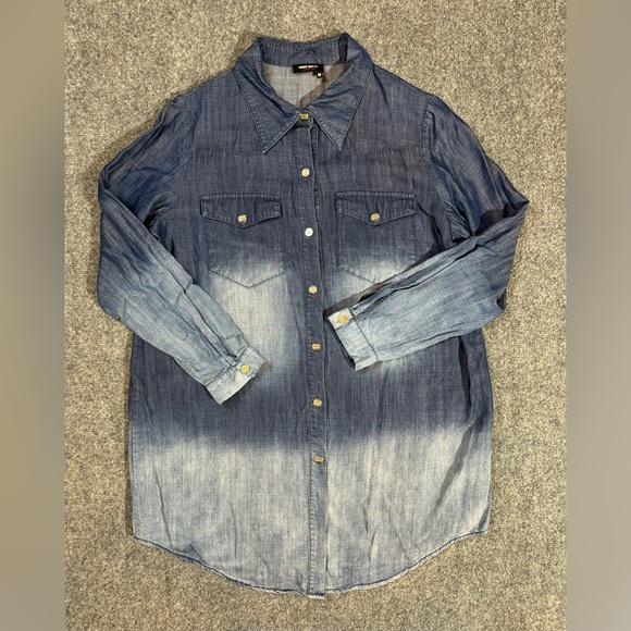 Miss Sixty Diamond The Simpsons Homer long sleeve button up shirt Size M - Picture 3 of 15